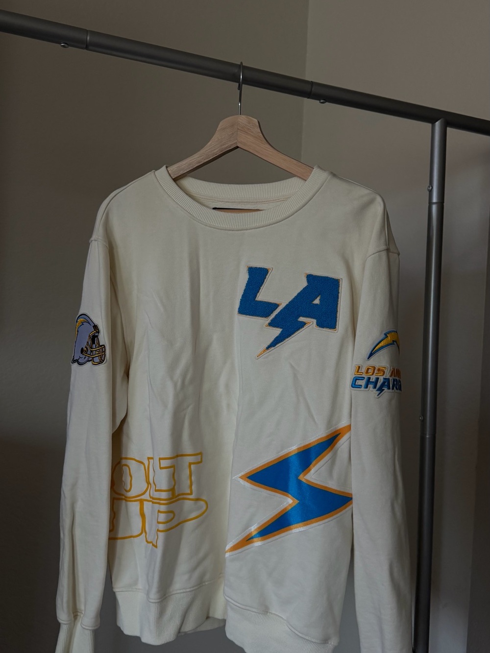 Cream Graphic Crewneck Sweatshirt